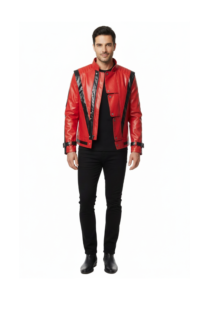 Rød læderjakke kostume